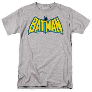 AN OFFCIALLY LICENSED BATMAN WINTAGE BATMAN LOGO MEN'S REGULAR FIT T-SHIRT ATHLETIC HEATHER