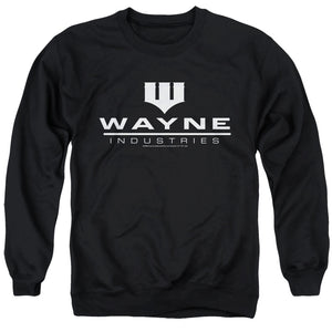 AN OFFCIALLY LICENSED BATMAN WAYNE INDUSTRIES BLACK ADULT UNISEX CREWNECK SWEATSHIRT BLACK