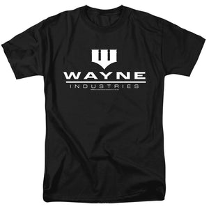 AN OFFCIALLY LICENSED BATMAN WAYNE INDUSTRIES BLACK MEN'S REGULAR FIT T-SHIRT BLACK