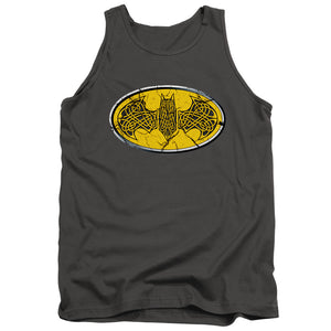 AN OFFCIALLY LICENSED BATMAN CELTIC SHIELD ADULT UNISEX TANK TOP CHARCOAL