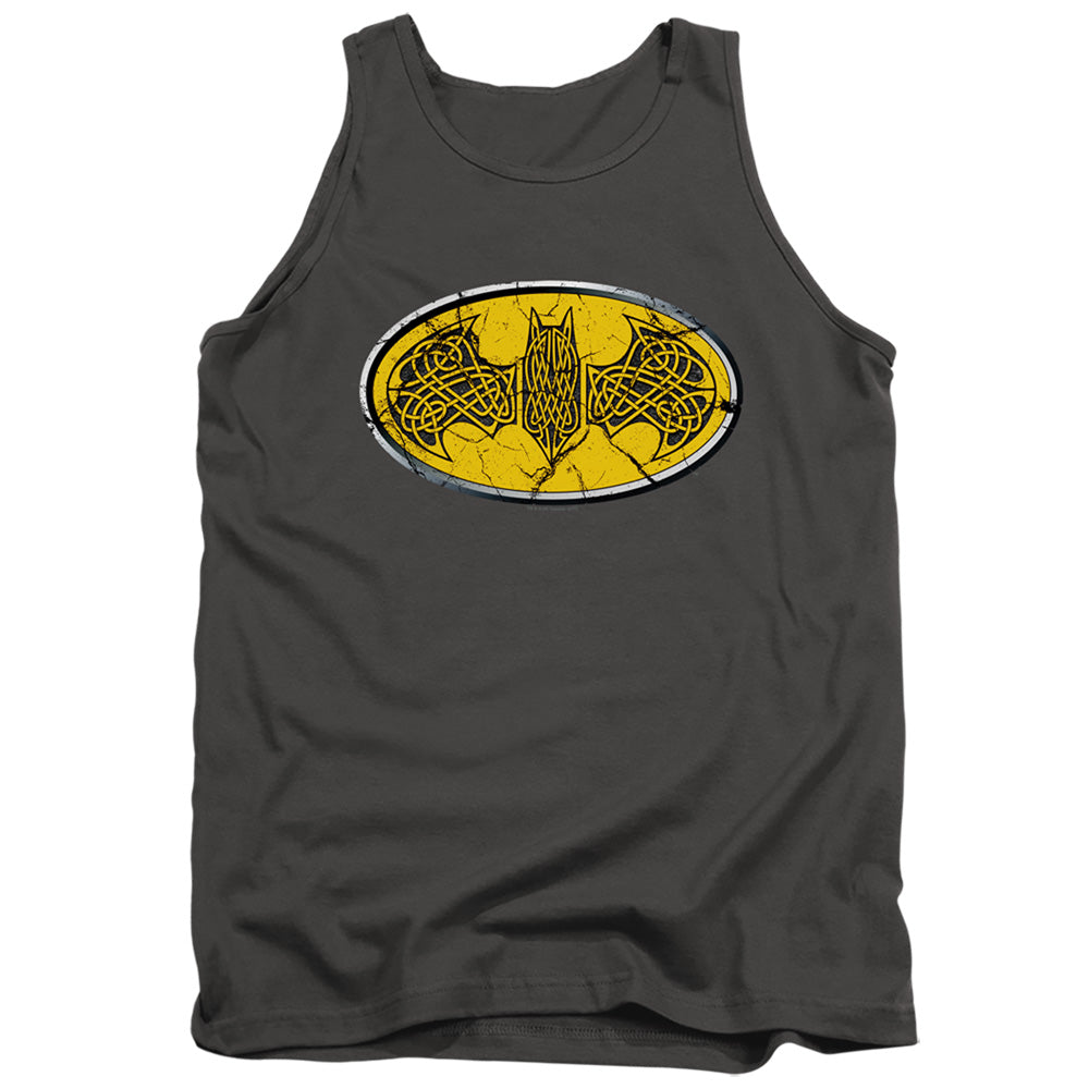 AN OFFCIALLY LICENSED BATMAN CELTIC SHIELD ADULT UNISEX TANK TOP CHARCOAL