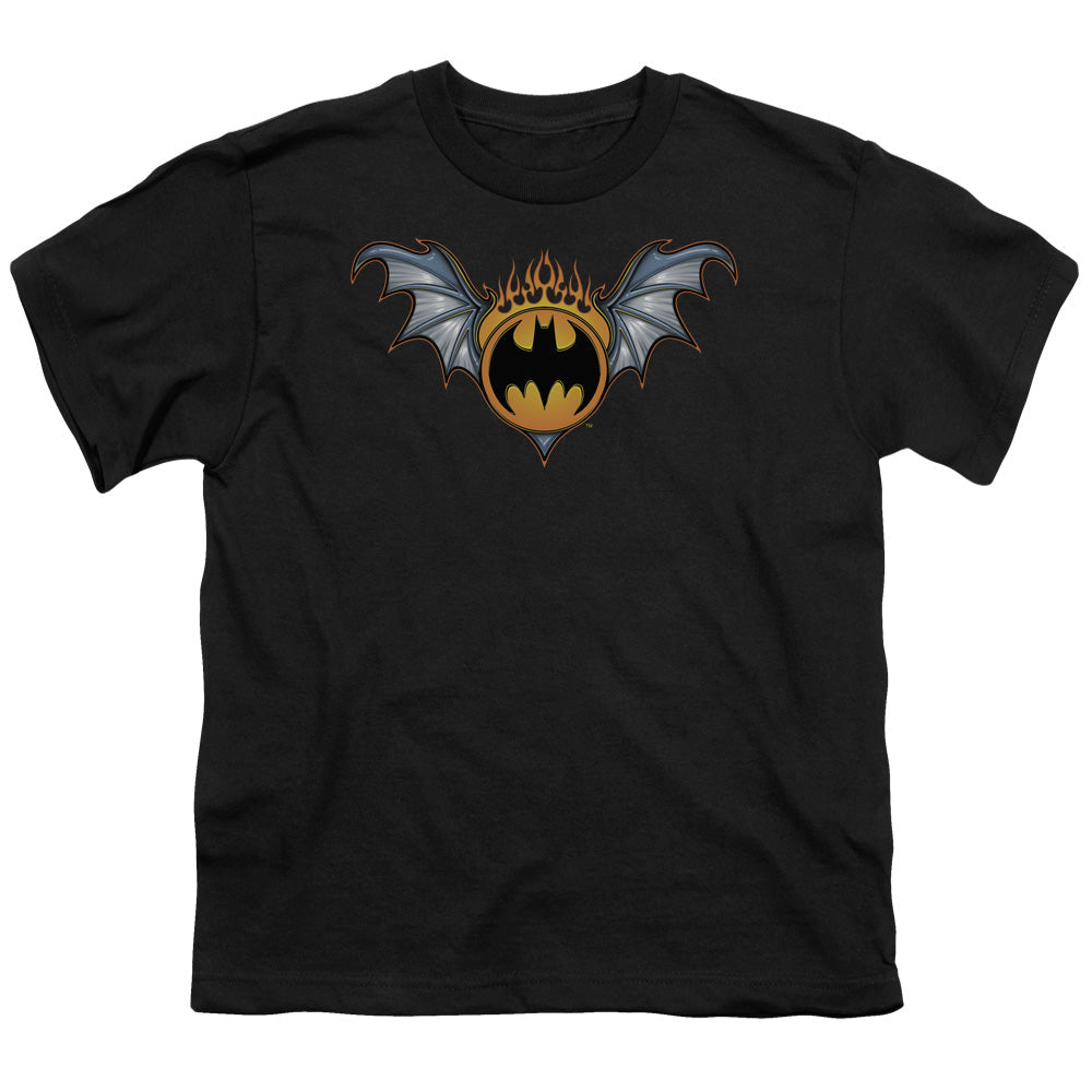 Batman Bat Wings Logo Licensed Kid's T-Shirt (Ages 4-7) XS-XL
