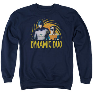 AN OFFCIALLY LICENSED BATMAN CLASSIC TV DYNAMIC ADULT UNISEX CREWNECK SWEATSHIRT NAVY