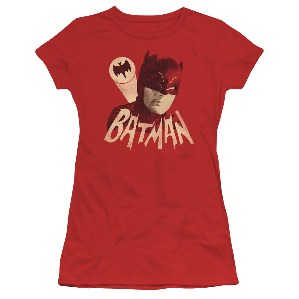 Batman Classic Tv Bat Signal Licensed Women's T-Shirt Juniors SM