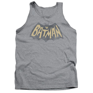 AN OFFCIALLY LICENSED BATMAN CLASSIC TV SHOW LOGO ADULT UNISEX TANK TOP ATHLETIC HEATHER