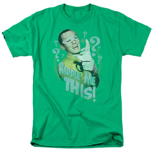 AN OFFCIALLY LICENSED BATMAN CLASSIC TV RIDDLE ME THIS MEN'S REGULAR FIT T-SHIRT KELLY GREEN