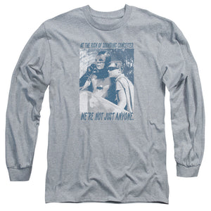 AN OFFCIALLY LICENSED BATMAN CLASSIC TV BOOGIE NIGHTS MEN'S LONG SLEEVE T-SHIRT ATHLETIC HEATHER