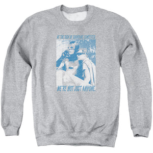 AN OFFCIALLY LICENSED BATMAN CLASSIC TV BOOGIE NIGHTS ADULT UNISEX CREWNECK SWEATSHIRT ATHLETIC HEATHER