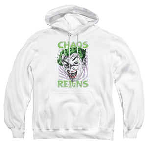 AN OFFCIALLY LICENSED BATMAN CLASSIC TV CHAOS REIGNS ADULT UNISEX PULLOVER HOODIE WHITE