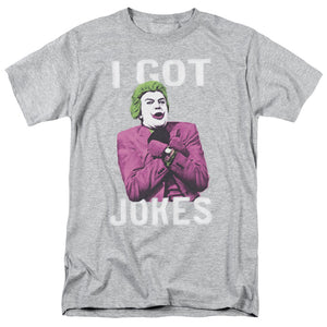 AN OFFCIALLY LICENSED BATMAN CLASSIC TV GOT JOKES MEN'S REGULAR FIT T-SHIRT ATHLETIC HEATHER