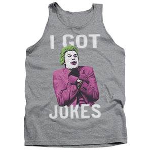 AN OFFCIALLY LICENSED BATMAN CLASSIC TV GOT JOKES ADULT UNISEX TANK TOP ATHLETIC HEATHER