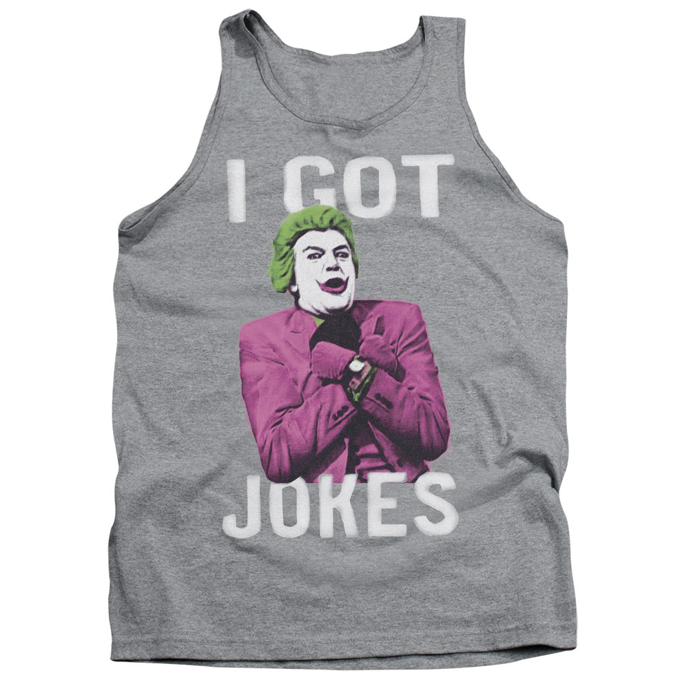 AN OFFCIALLY LICENSED BATMAN CLASSIC TV GOT JOKES ADULT UNISEX TANK TOP ATHLETIC HEATHER