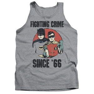AN OFFCIALLY LICENSED BATMAN CLASSIC TV SINCE 66 ADULT UNISEX TANK TOP ATHLETIC HEATHER
