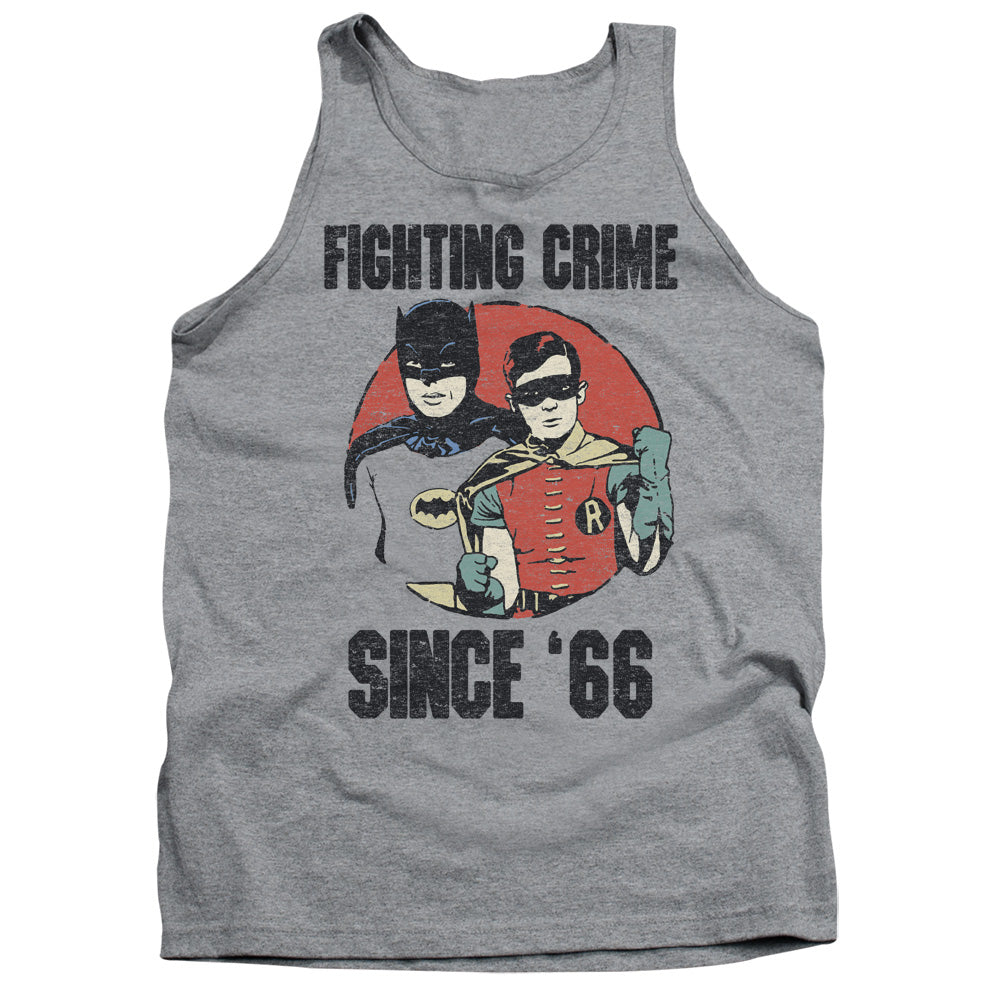 AN OFFCIALLY LICENSED BATMAN CLASSIC TV SINCE 66 ADULT UNISEX TANK TOP ATHLETIC HEATHER