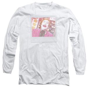 AN OFFCIALLY LICENSED BATMAN CLASSIC TV CAPTURED MEN'S LONG SLEEVE T-SHIRT WHITE