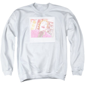 AN OFFCIALLY LICENSED BATMAN CLASSIC TV CAPTURED ADULT UNISEX CREWNECK SWEATSHIRT WHITE