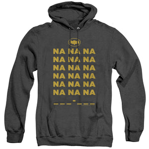 AN OFFCIALLY LICENSED BATMAN CLASSIC TV NA NA NA ADULT UNISEX HEATHER PULLOVER HOODIE BLACK