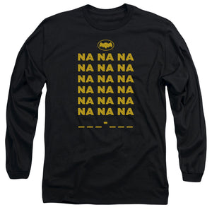 AN OFFCIALLY LICENSED BATMAN CLASSIC TV NA NA NA MEN'S LONG SLEEVE T-SHIRT BLACK