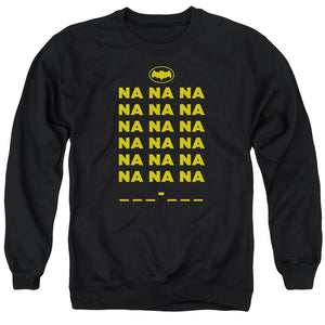 AN OFFCIALLY LICENSED BATMAN CLASSIC TV NA NA NA ADULT UNISEX CREWNECK SWEATSHIRT BLACK