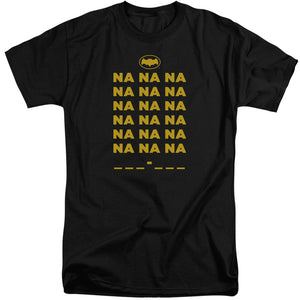 AN OFFCIALLY LICENSED BATMAN CLASSIC TV NA NA NA MEN'S TALL FIT T-SHIRT BLACK