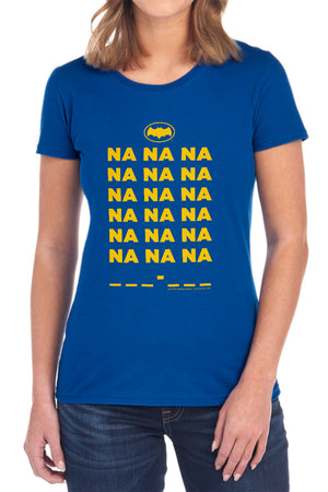 AN OFFCIALLY LICENSED BATMAN CLASSIC TV NA NA NA WOMEN'S REGULAR FIT T-SHIRT BLACK