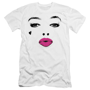 AN OFFCIALLY LICENSED BIRDS OF PREY KISS MEN'S PREMIUM SLIM FIT T-SHIRT WHITE