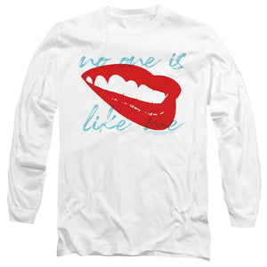 AN OFFCIALLY LICENSED BIRDS OF PREY FACE IT MEN'S LONG SLEEVE T-SHIRT WHITE