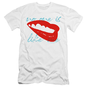 AN OFFCIALLY LICENSED BIRDS OF PREY FACE IT MEN'S PREMIUM SLIM FIT T-SHIRT WHITE