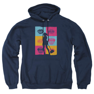 AN OFFCIALLY LICENSED BIRDS OF PREY LIPS ADULT UNISEX PULLOVER HOODIE NAVY
