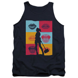 AN OFFCIALLY LICENSED BIRDS OF PREY LIPS ADULT UNISEX TANK TOP NAVY