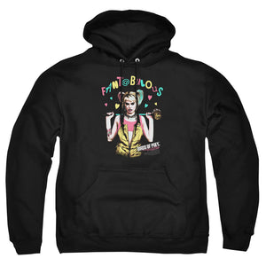AN OFFCIALLY LICENSED BIRDS OF PREY FANTABULOUS ADULT UNISEX PULLOVER HOODIE BLACK