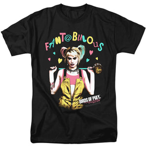 AN OFFCIALLY LICENSED BIRDS OF PREY FANTABULOUS MEN'S REGULAR FIT T-SHIRT BLACK