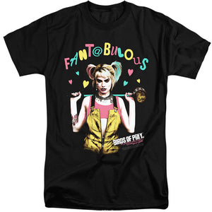 AN OFFCIALLY LICENSED BIRDS OF PREY FANTABULOUS MEN'S TALL FIT T-SHIRT BLACK