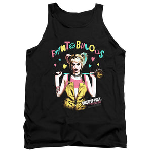 AN OFFCIALLY LICENSED BIRDS OF PREY FANTABULOUS ADULT UNISEX TANK TOP BLACK
