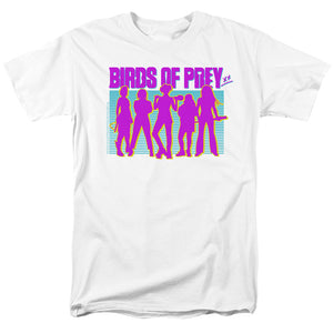 AN OFFCIALLY LICENSED BIRDS OF PREY SILHOUETTES MEN'S REGULAR FIT T-SHIRT WHITE