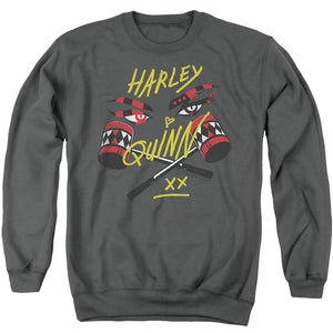 AN OFFCIALLY LICENSED BIRDS OF PREY IN MY EYES ADULT UNISEX CREWNECK SWEATSHIRT CHARCOAL