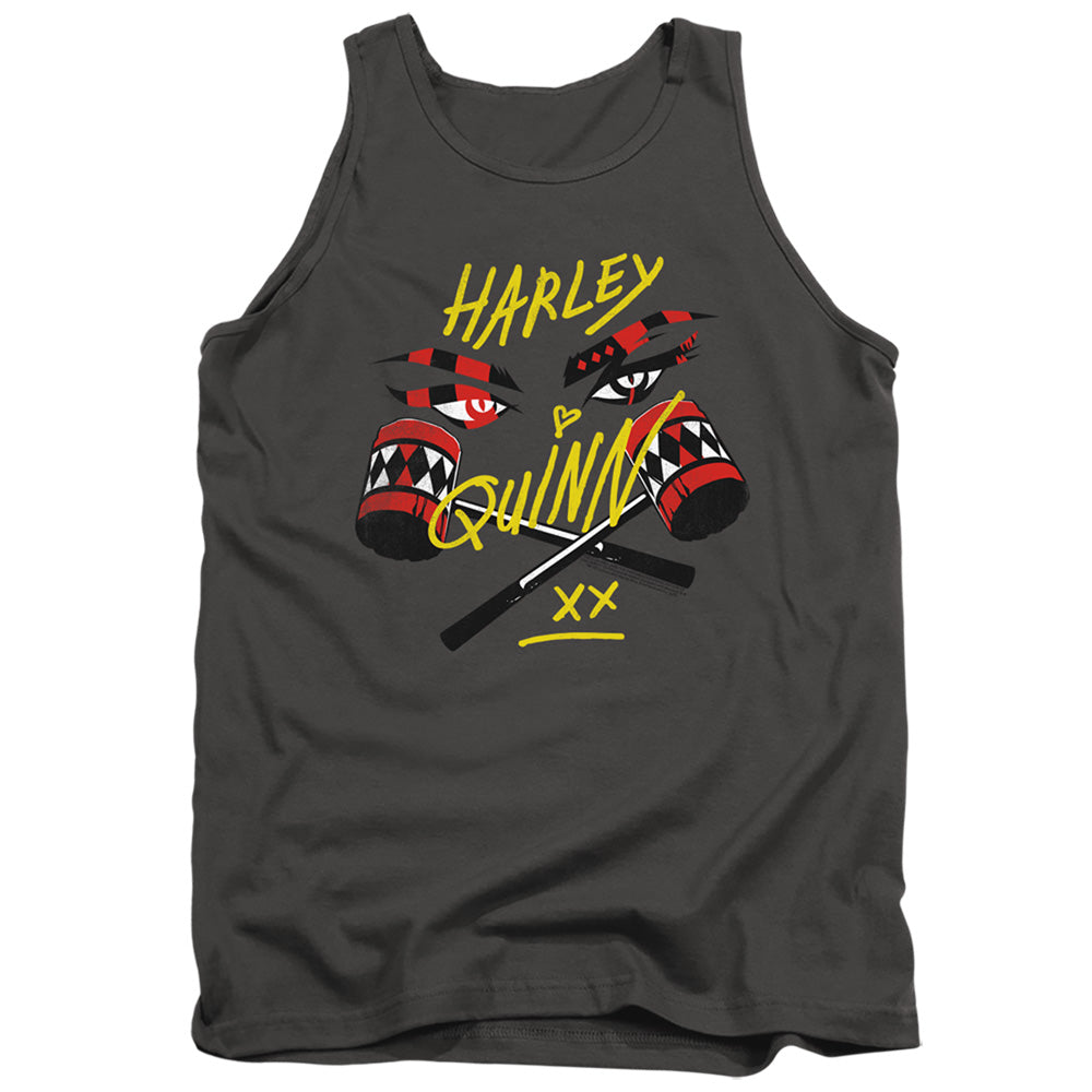 AN OFFCIALLY LICENSED BIRDS OF PREY IN MY EYES ADULT UNISEX TANK TOP CHARCOAL