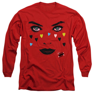 AN OFFCIALLY LICENSED BIRDS OF PREY RED HARLEY MEN'S LONG SLEEVE T-SHIRT RED