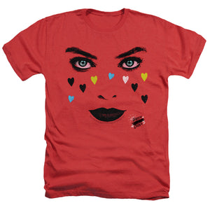 AN OFFCIALLY LICENSED BIRDS OF PREY RED HARLEY MEN'S HEATHER T-SHIRT RED