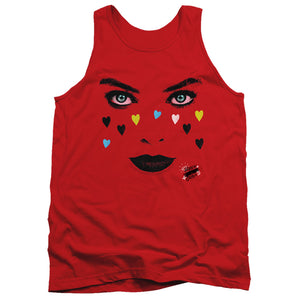 AN OFFCIALLY LICENSED BIRDS OF PREY RED HARLEY ADULT UNISEX TANK TOP RED