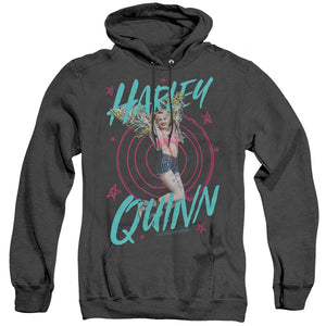 AN OFFCIALLY LICENSED BIRDS OF PREY ON TARGET ADULT UNISEX HEATHER PULLOVER HOODIE BLACK