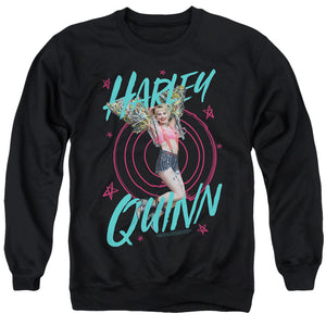 AN OFFCIALLY LICENSED BIRDS OF PREY ON TARGET ADULT UNISEX CREWNECK SWEATSHIRT BLACK