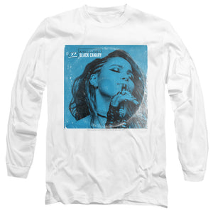 AN OFFCIALLY LICENSED BIRDS OF PREY BLUE CANARY MEN'S LONG SLEEVE T-SHIRT WHITE