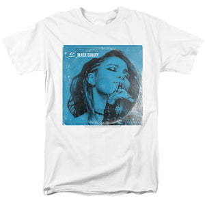 AN OFFCIALLY LICENSED BIRDS OF PREY BLUE CANARY MEN'S REGULAR FIT T-SHIRT WHITE