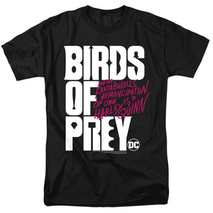 AN OFFCIALLY LICENSED BIRDS OF PREY BIRDS OF PREY LOGO MEN'S REGULAR FIT T-SHIRT BLACK