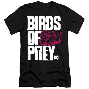AN OFFCIALLY LICENSED BIRDS OF PREY BIRDS OF PREY LOGO MEN'S PREMIUM SLIM FIT T-SHIRT BLACK
