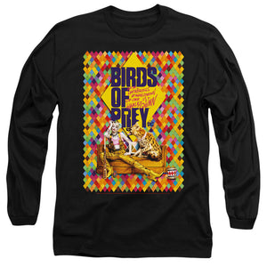 AN OFFCIALLY LICENSED BIRDS OF PREY COUCH MEN'S LONG SLEEVE T-SHIRT BLACK