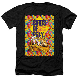 AN OFFCIALLY LICENSED BIRDS OF PREY COUCH MEN'S HEATHER T-SHIRT CHARCOAL