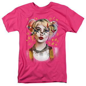 AN OFFCIALLY LICENSED BIRDS OF PREY SEEING BIRDS MEN'S REGULAR FIT T-SHIRT HOT PINK