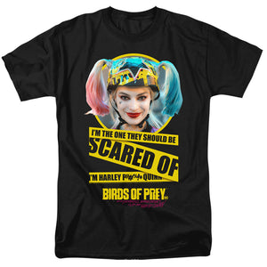AN OFFCIALLY LICENSED BIRDS OF PREY SCARED OF MEN'S REGULAR FIT T-SHIRT BLACK